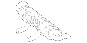 Muffler rear part with barrel Mercedes GLS-class X166 15 3.0 AWD, dents