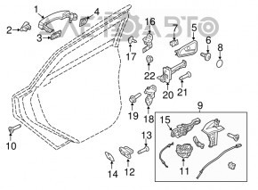Rear right door lock Ford Focus mk3 11-18