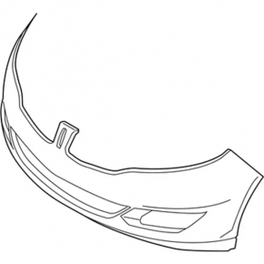 Front Bumper Bare Lincoln MKZ 13-16