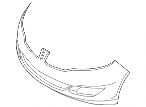 Front Bumper Bare Lincoln MKZ 13-16