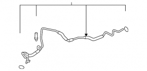 Air conditioning pipe long, thin, iron Mazda6 09-13 2.5