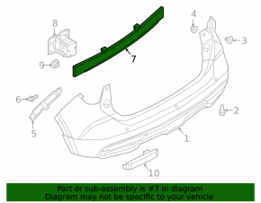 Nissan Kicks 18-25 Rear Bumper Reinforcement