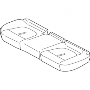 Rear row of seats 2 row Lincoln MKZ 17-20 heated, leather black
