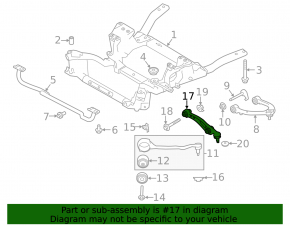 Lower control arm, front right, rear, Land Rover Range Rover 18-21, long