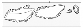Headlight front right Mercedes CLA 14-19 complete xenon