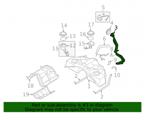 Fuel filler neck for Infiniti G25 G37 4d 06-15
