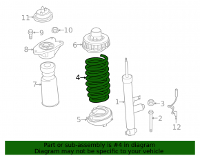 Rear left spring BMW 3 G20 20-26 B58 AWD M-Sport