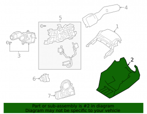 Lower steering column frame for Lexus UX200 UX250h UX300h 19-26 F Sport, Luxury, electrically adjustable