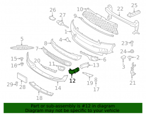 Front bumper air duct front left Mini Cooper S Clubman R55 11-14 rest