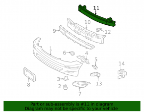 Toyota Sienna 04-10 Front Bumper Reinforcement