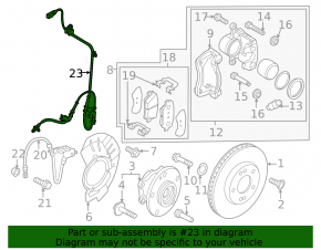ABS sensor front left Kia Niro 23-