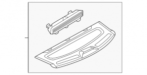Rear shelf VW Jetta 11-18 USA beige