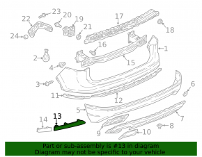Reflector rear left inner VW Tiguan 18 - broken mount