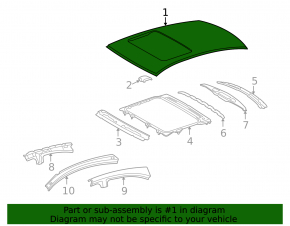 Metal roof for Lexus IS250 IS300 IS350 06-14 with sunroof
