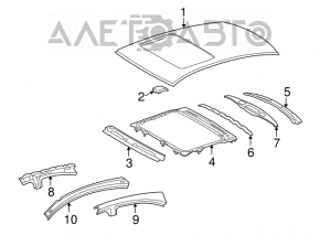 Metal roof for Lexus IS250 IS300 IS350 06-14 with sunroof