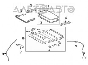 Lexus ES350 07-11 sunroof glass