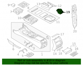Joystick Multimedia control washer BMW 7 G11 G12 16-22 mat