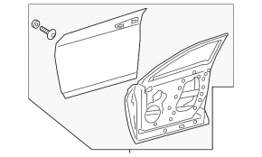 Door assembly front left Lexus UX200 UX250h 19-