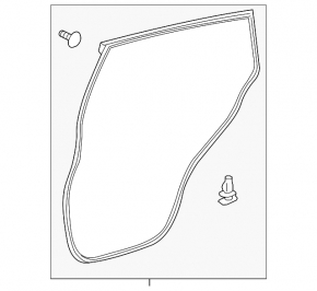 Door seal rear right Toyota Venza 21-
