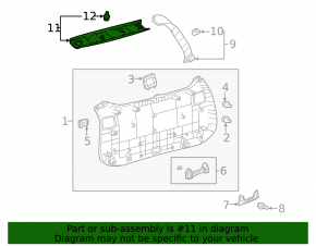 Upper trunk door trim Toyota Rav4 19 - black without camera