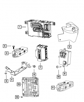 Module srs airbag computer airbags fiat 500 12-13