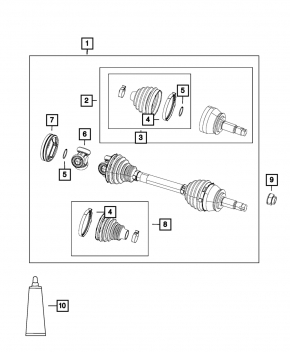 Drive axle shaft front left Fiat 500L 14-16 manual transmission