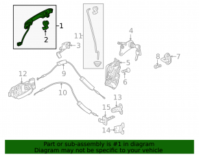 Door handle outer front left Honda HR-V 16-18 keyless
