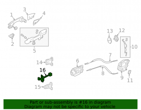Door Limiter Rear Right Acura MDX 14-20
