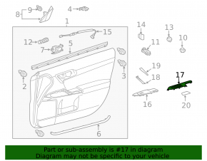Front left window lift control trim Lexus CT200h 11-17 black
