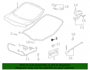 Left hood bumper Honda Civic XI FE/FL 22- on TV