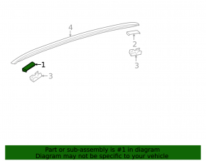 Roof trim left Lexus NX200t NX300 NX300h 15-21 under roof rails, two parts, broken mount