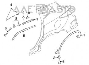 Plug triangle rear right Nissan Murano z52 20-