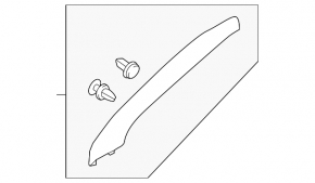 Upper left front pillar trim for Nissan Rogue Sport 17-22 gray