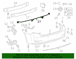 Lexus ES300h ES350 13-18 rear bumper wiring for parking sensors