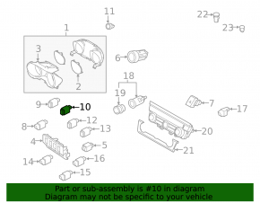 Trunk release button inside Subaru Legacy 15-19