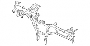 Rusty under-torpedo reinforcement pipe for Hyundai Elantra AD 17-20