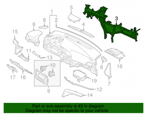 Rusty under-torpedo reinforcement pipe for Hyundai Elantra AD 17-20