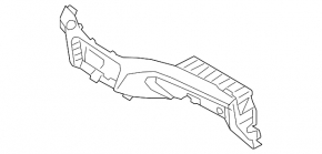 Front panel trim lower center Hyundai Tucson 16-18 prerest, gray, with backlight