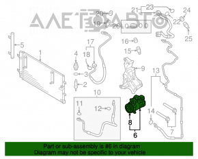 Air conditioning compressor for Audi Q5 8R 09-17 2.0T