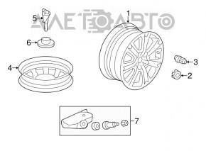 Wheel nut d19 M14x1.5 Acura MDX 07-13
