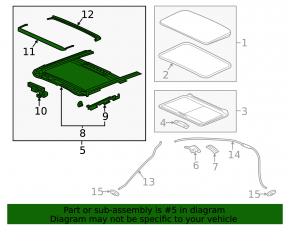 Sunroof Assembly Nissan Altima 13-18