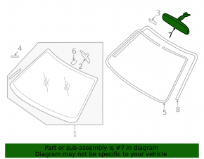 Subaru B10 Tribeca black auto-dimming interior mirror