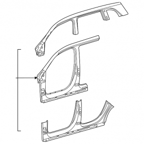 Right center pillar for Mercedes X247 GLB 20-26