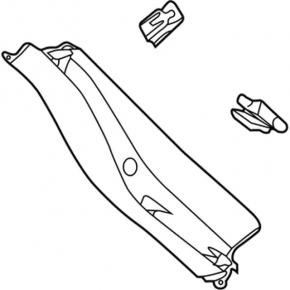 Left trunk door trim Ford Focus mk3 11-14 prerest 5d gray