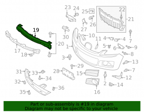 Front bumper reinforcement Mazda CX-7 06-09