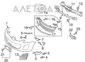 Front bumper reinforcement Mazda CX-7 06-09