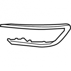 Front bumper molding right Lincoln MKZ 17- chrome,