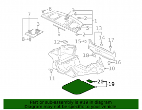 Mitsubishi Galant 04-08 trunk floor