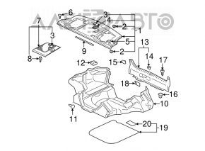 Mitsubishi Galant 04-08 trunk floor