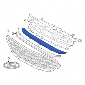 Ford Escape MK4 Front Bumper Upper Trim 23- Rear